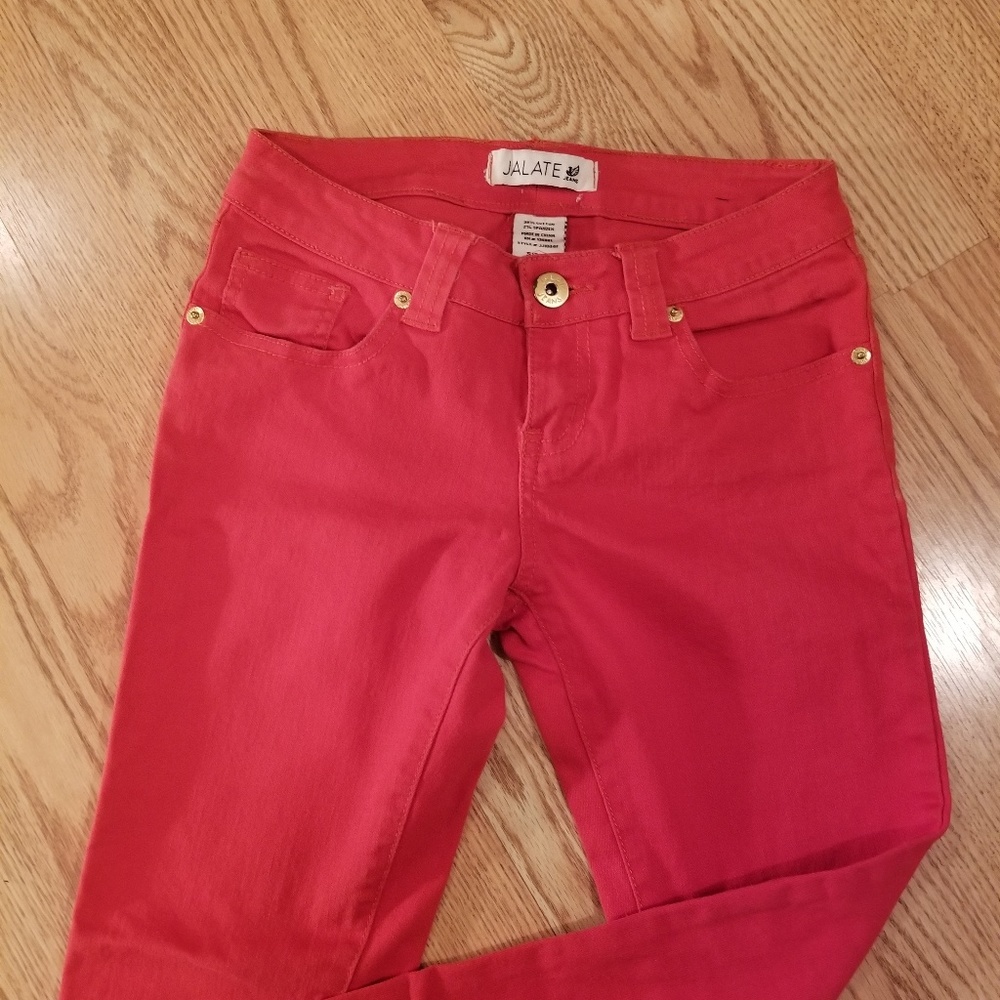 Red skinny low rise jeans - Picture 8 of 8